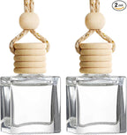 2-Pack Car Fresheners Long Lasting & Car Deodorizer - Mahogany Teakwood Hanging Car Air Freshener for Men and Women, Car Necessities & Scent Diffuser by