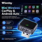 Wireless WIFI7 Bluetooth CarPlay Adapter for iPhone&Android | Seamless Connection, Convert Wired to Wireless, 2 in 1, 24.5mm USB-A with USB-C Adapter, Plug & Play for IOS 10+&Android 12+