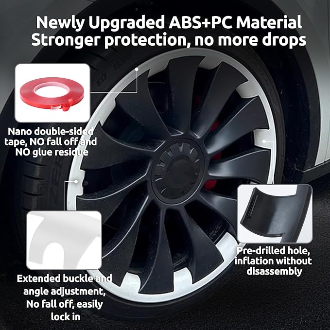Wheel Rim Protector for Tesla Model Y Performance 21 Inch Überturbine Wheels All-in-one Car Tire Trim Rings Rim Case Hubcaps Wheel Cover 2020-2024 Model Y Accessories