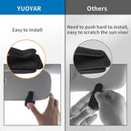 2 Packs Magnetic Sunglass Holder for Car Visor (4Pcs Black) | Magnetic Interior Car Accessories
