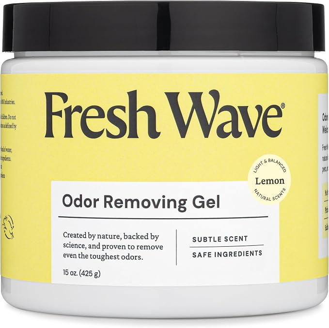 Lemon Odor Removing Gel, 15 oz. | Odor Absorbers for Home | Safer Odor Relief | Natural Plant-Based Odor Eliminator | Every 15 oz. lasts 30-60 Days | For Cooking, Trash & Pets