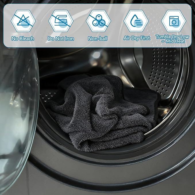 4 Pack Extra Large Car Drying Towels 48" x 24" Microfiber Towels for Car Detailing Ultra Absorbent Cleaning Cloth Without Streaks, Water Spots, Scratches for Trucks, Boat