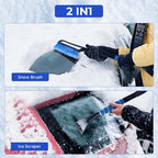 RELF 2-in-1 Snow Brush and Ice Scraper - Extendable & Durable for Car Windshield and Roof Cleaning