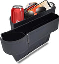 Car seat gap filler organizer,multifunctional car seat organizer,Adjustable Cup Holder car console side storage box Holders phone, sunglasses,car accessories(Black)