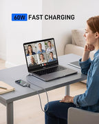USB C Cable Fast Charging 10FT 2Pack, Long USB A to USB C Cable for Car, Durable Braided USB to USB Type C Cord iPhone USBC Charger for iPhone 17/16/15/Pro Max/Plus, Samsung Galaxy S23 and More(Gray)