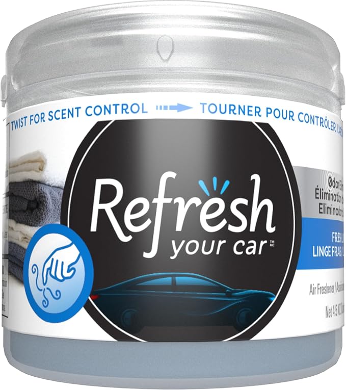 Scented Gel Car Air Freshener, Fresh Linen Car Scent