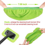XINDELL Glass Cleaning Combo – 22" Portable Window Cleaner Tool with Ergonomic Handle & Microfiber Pad + 5-Pack Replacement Square Pads for Car Interior/Exterior Glass & Home Windows, Streak-Free Clea