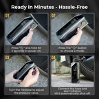 Portable Tire Inflator, Rechargeable Electric Air Pump with Knob Pressure Control, Cordless Air Compressor for Car Tires, Bike, Balls, Digital Pressure Gauge, Auto Shut-Off.