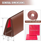 Rubber Edge Trim, Flexible Edge Trim for Sharp Edge, 3/16" U Channel Edge Protector, Self Adhesive Edge Guards for Plywood, Glass, Flexi-Glass and Mirror, 20Ft, Brown Color