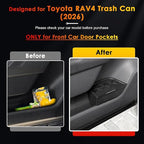 for RAV4 Trash Can for 2026 Toyota RAV4 Small Car Trash Bin for 6th Gen RAV 4 Driver Side Front Door Pocket Trash Garbage Bin w/Lid for 2026 Toyota RAV4 Accessories