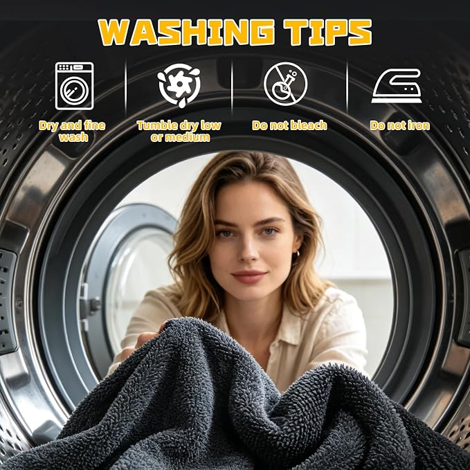 2 Pack Double-Twist Pile 1300gsm Microfiber Car Drying Towel, (36"X24") Extra Large Highly Absorbent Drying Towel, Lint‑free & Scratch‑free Car Wash Towels for Auto Detailing, Cars Wash, SUV, Trucks