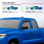 Goodyear Shatterproof in-Channel Window Deflectors for Toyota Tacoma 2016-2023 Access Cab, Double Cab, Rain Guards, Window Visors for Cars, Vent Deflector, Car Accessories, 2 pcs - GY008505