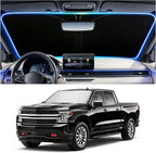Car Windshield Sun Shade Compatible with Chevrolet 2019-2026 Silverado 1500,Summer Essentials Car Sunshades for Windshield with Storage Bag,Foldable Sun Shade for Cars Windshields