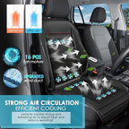 2026 Upgraded Summer Cooling Seat Cover Front Seat, 12V Ventilated Cooling Car Seat Cushion with Massage, Winter and Cooling Seat Cover for Car SUV Truck Universal Fit (Summer,Winter,Massage-3)