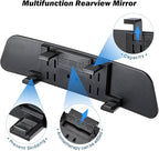Rearview Mirror, 12 Inch Panoramic Interior Clip-on Wide Angle Convex Universal Rear View Mirror to Reduce Blind Spot Effectively for More Car SUV Trucks -Clear