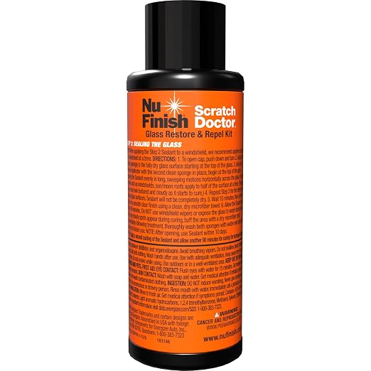 Glass Restore & Repel Kit, Two Step Regimen for Car Windshield, Includes Polishing Compound, Ceramic Sealant, Precision Applicator Tool, and 2 Reusable Sponges