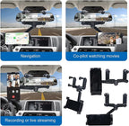 kelofam Phone Mount for Car,Car Rear View Mirror Phone Holder, Multifunctional 360°Rotatable and Retractable Tablet Holder for Car，Suitable for iPhone,iPad,Samsung Z Fold 7 6 5, All Foldable Phones