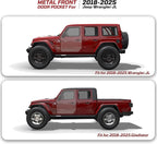 Metal Front Door Pocket Storage Box Compatible with 2018-2025 Jeep Wrangler JL 2/4 Door 4XE Gladiator JT, Car Side Insert Organizer Box Interior Accessories Replaces Weak Saggy Net -2PCS
