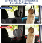 Dog Car Seat Cover - Hard Bottom Backseat Extender, Black | Back Seat, Waterproof Hammock, Thick Sponge, Supports 400 lbs, Seat Protector, Pets, Cars, SUVs, Trucks