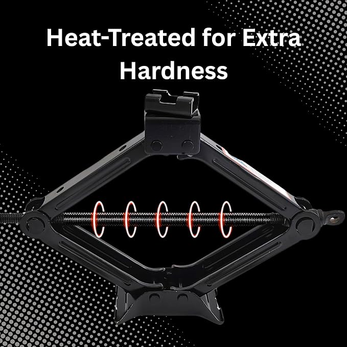 Scissor Car Lift Jack 2 Ton (4409 lbs) for Sedans, MPVs & SUVs, Compact Portable Kit Vehicle Roadside Emergency Tool Tire Change with Ratchet Wrench (2T)