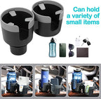 Water Cups Holder Expanders 2 in 1 Cup Holders Drinks Storage Expander Case for Cars Trucks Autos Universal Car Cup Holder for,Insert with Expandable Base, Fits Yeti, Hydroflask, Large Water Bottles