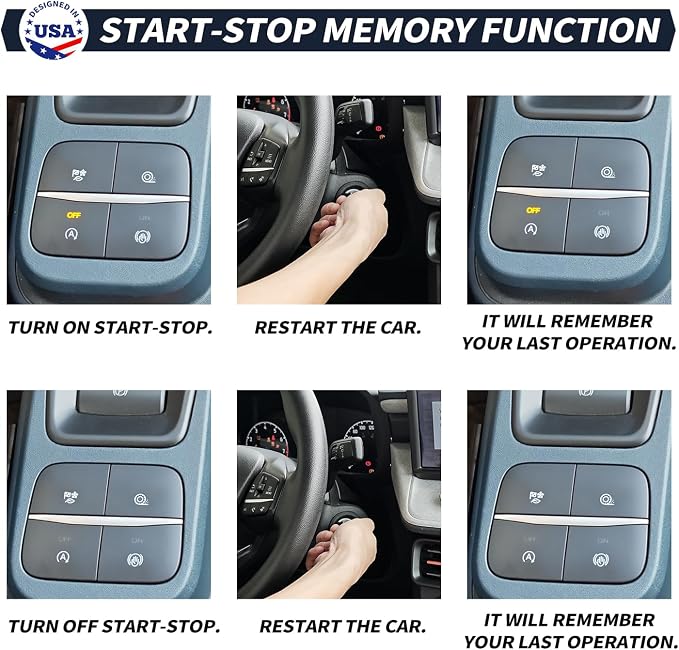 Auto Start Stop Eliminator Remote Start Kit Compatible with 2022 2023 2024 Ford Maverick Auto Stop Eliminator Turn Off Idle Engine Stop Start System Start Stop Disable-Plug Play Error Free