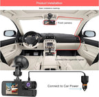 WiFi 1080P Dual Dash Camera for Car Front and Inside Dashcam Car Security Video Recorder,170°Wide Angle Vehicle Cam,WDR,G-Sensor,Loop Recording,Night Vision (WiFi Dual Dash Cam with 32G Card)