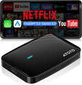 Wireless CarPlay & Android Auto Adapter Support YouTube/Netflix | Enjoy Video & Music Apps, Dual WiFi, Navigation & Gemini 3.0, Plug & Play for Factory Wired CarPlay&Android Auto
