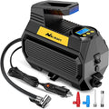 Tire Inflator Air Compressor Portable Air Pump for 12V DC Car Tires with Digital Pressure Gauge 150PSI Auto Tire Pump with LED Light for Cars ATVs Bicycles, 2 Years Warranty, 50066A