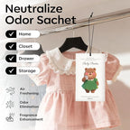 12 Packs Baby Powder Scent Sachets Room Air Freshener for Closet Drawer Clothes Storage Small Space Odor Eliminator