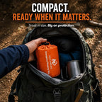 Emergency Sleeping Bag – 84"x36" Thermal Mylar Survival Bivy Sack – Waterproof, Lightweight & Compact Emergency Blanket for Camping, Hiking, Outdoor Survival & Travel
