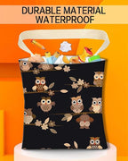 Car Trash Can, Durable Hanging Car Trash Garbage Bag, Cute Automotive Garbage Cans Organizer, Cute Brown Cartoon Owls