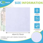 Microfiber Cleaning Cloths for Cars 16 x 16 Inch Ultra Absorbent Car Towels Drying Reusable Cleaning Supplies House Kitchen Window Microfiber Towel(White,60 Pcs)