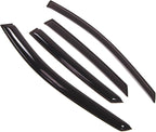 WD2-262 Dark Smoke 4 Pcs Set Window Visor (Outside Mount) Deflector Rain Guard Compatible with 2010-2015 Hyundai Tucson