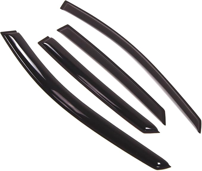 WD2-262 Dark Smoke 4 Pcs Set Window Visor (Outside Mount) Deflector Rain Guard Compatible with 2010-2015 Hyundai Tucson