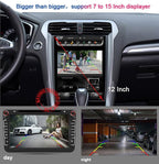 HD IP68 Third Roof Mount Brake Lamp Rear View Reverse Backup Camera Angle and Distance Adjustable Compatible with Chevrolet Express GMC Chevy Savana Exporer Cargo Van (Camera+4.3'' Rearview Mirror)