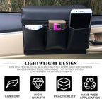Universal Car Door Side Storage Pocket - Black Leather Window Armrest Organizer Bag with Extra Storage Space for Vehicle Interior Accessories