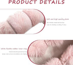 Sun Walker Fluffy Car Steering Wheel Cover, Soft Plush Anti-Slip Steering Wheel Protector for Warm Winter, Fuzzy Comfortable Wheel Cover Auto Interior Accessories for Women Girl (Pink)