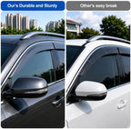 in-Channel Rain Guards for GMC Terrain 2010-2017, Window Visor Window Deflectors for Rain Protection & Ventilation, Smoke Tinted, 4PCS