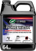 Hybrid Solutions Pure Wash, pH Neutral Extreme Foaming Car Wash Soap, Bucket or Foam Cannon Application, Won't Strip Waxes or Coatings, Clay Bar Lubricant, Spot-Free Clean, 64 fl oz