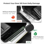 Carbon Fiber Wrap Tape for Car Door Sill Protector, Waterproof Scratch-Resistant Matte Black Vinyl Film, 2.7 in x 33 ft for Cars, SUVs & Trucks