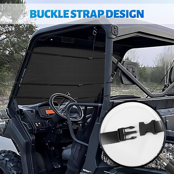 600D UTV Windshield Snow Cover Compatible with Polaris RZR Pro XP/Turbo R/Pro R 2020-2026, Transport Windshield Protector for Ice and Snow