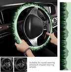 Steering Wheel Covers for Car, Truck, and SUV, Cute Non-Slip Breathable Elastic Steering Wheel, Car Accessories, Universal 15 Inch Leather Cover for Men Women Mountain Landscape