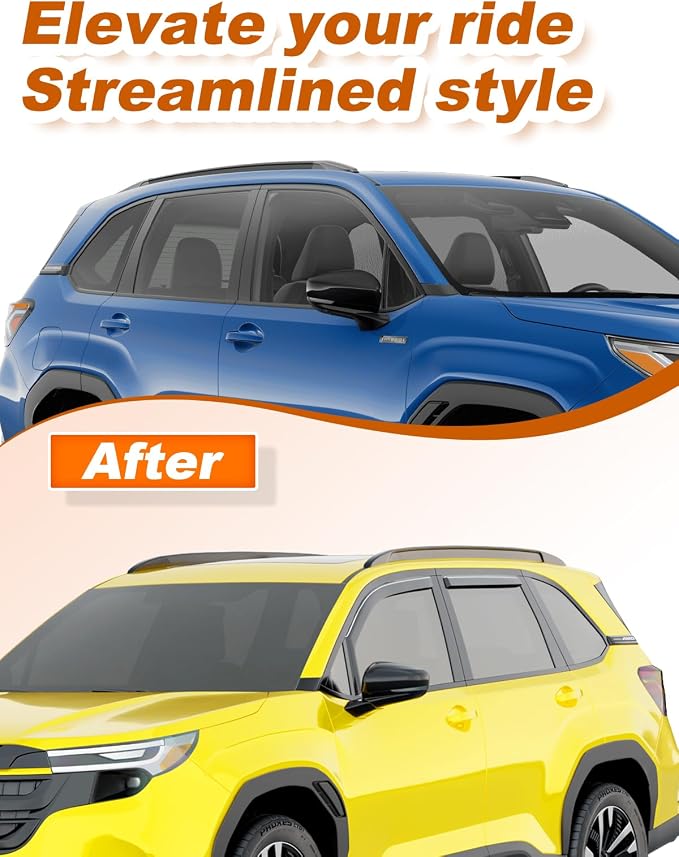 in-Channel Window Rain Guards Fit for 2025 2026 Subaru Forester Extra Durable Rain Guards Window Deflectors Visors Vent Visors Vent Shades Car Accessories - 4 pcs
