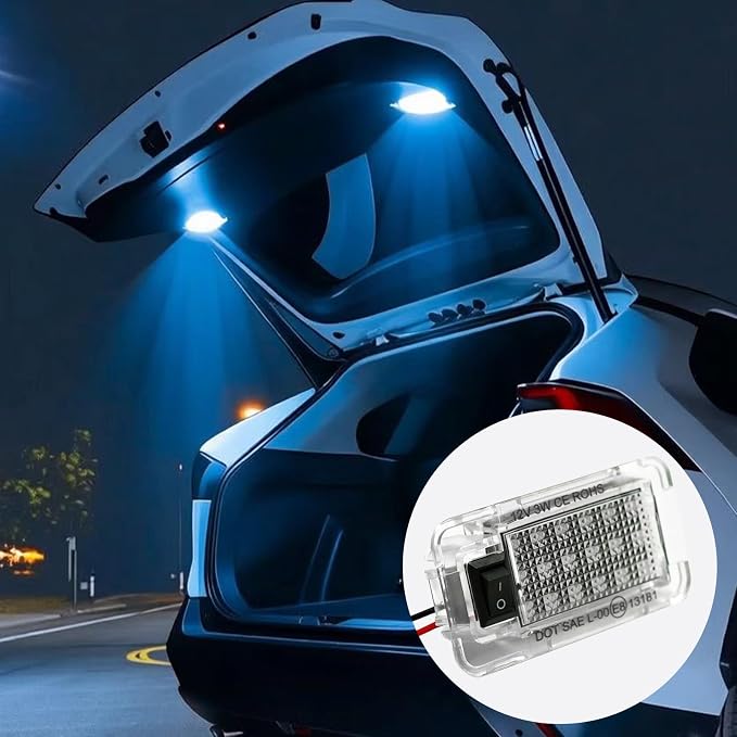 LED Luggage Compartment Light Fits for Toyota RAV4,Trunk Ceiling Lights Lamps,Decorative Atmosphere Lamp,Interior Replacement LED Lights Lamps,Car Accessories (Ice-Blue for Toyota RAV4 2009-2021)