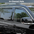 in Channel Rain Guards for 2021 2022 2023 2024 2025 2026 Jeep Grand Cherokee, Durable Side Wind Deflectors, Smoke Vent Window Visors Shades Shield, 4PCS