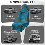 2 Pack Car Towels Seat Cover with Storage Bag, Multifunctional Microfiber Towel for Gym Outdoor Sport Running,Picnic, Beach, Pet Dog Travel,Fits Car SUV Truck (Blue Butterflies)