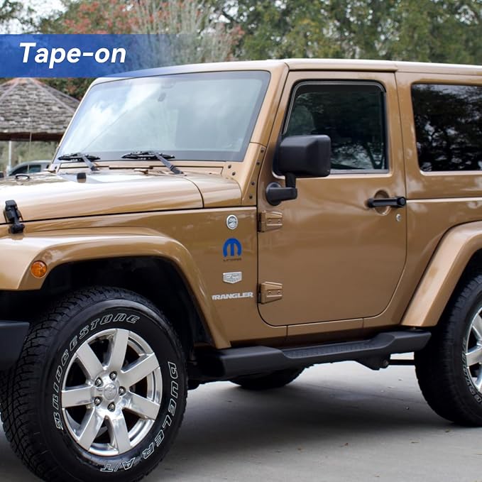 Window Visors Rain Guards for 2007-2018 Jeep Wrangler JK 2-Door, Out-Channel Window Vent Wind Deflectors Visors Shades for 07-18 Wrangler JK (2-Door ONLY)
