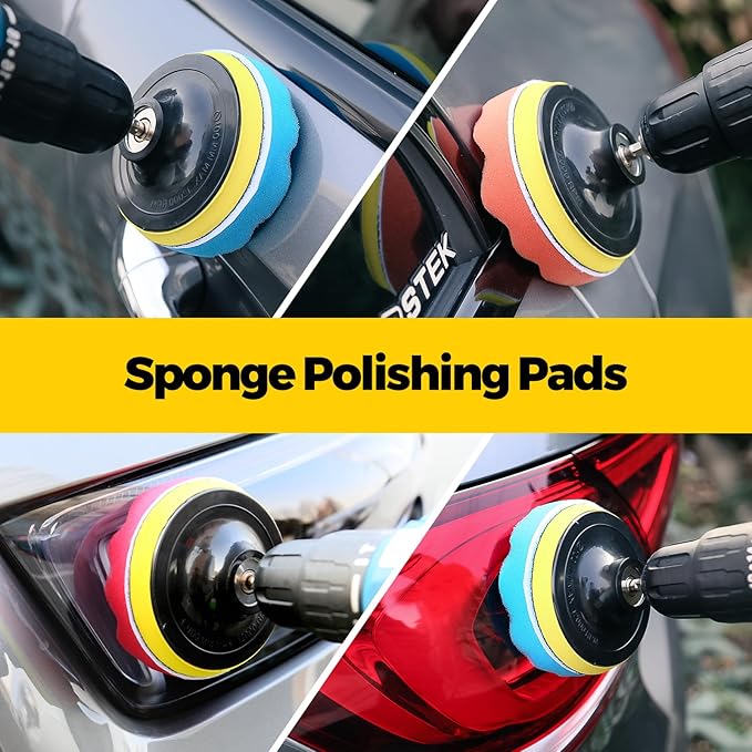 30Pack Drill Brush Attachments Set,Scrub Pads & Sponge, Power Scrubber Brush with Extend Long Attachment All Purpose Clean for Grout, Tiles, Sinks, Car Polishing Pads,Bristle Discs