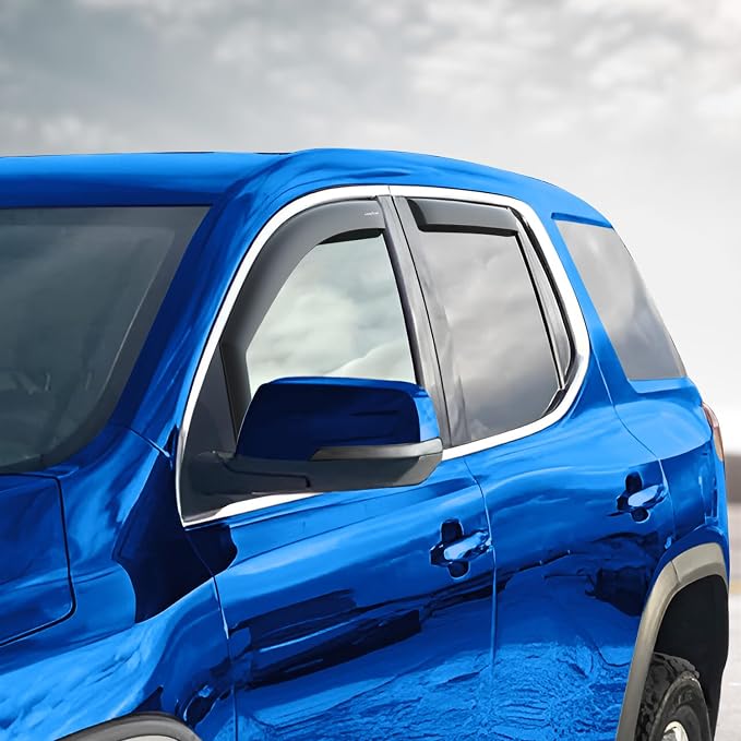 Goodyear Shatterproof in-Channel Window Deflectors for GMC Acadia 2017-2023, Rain Guards, Window Visors for Cars, Vent Deflector, Car Accessories, 4 pcs - GY007970